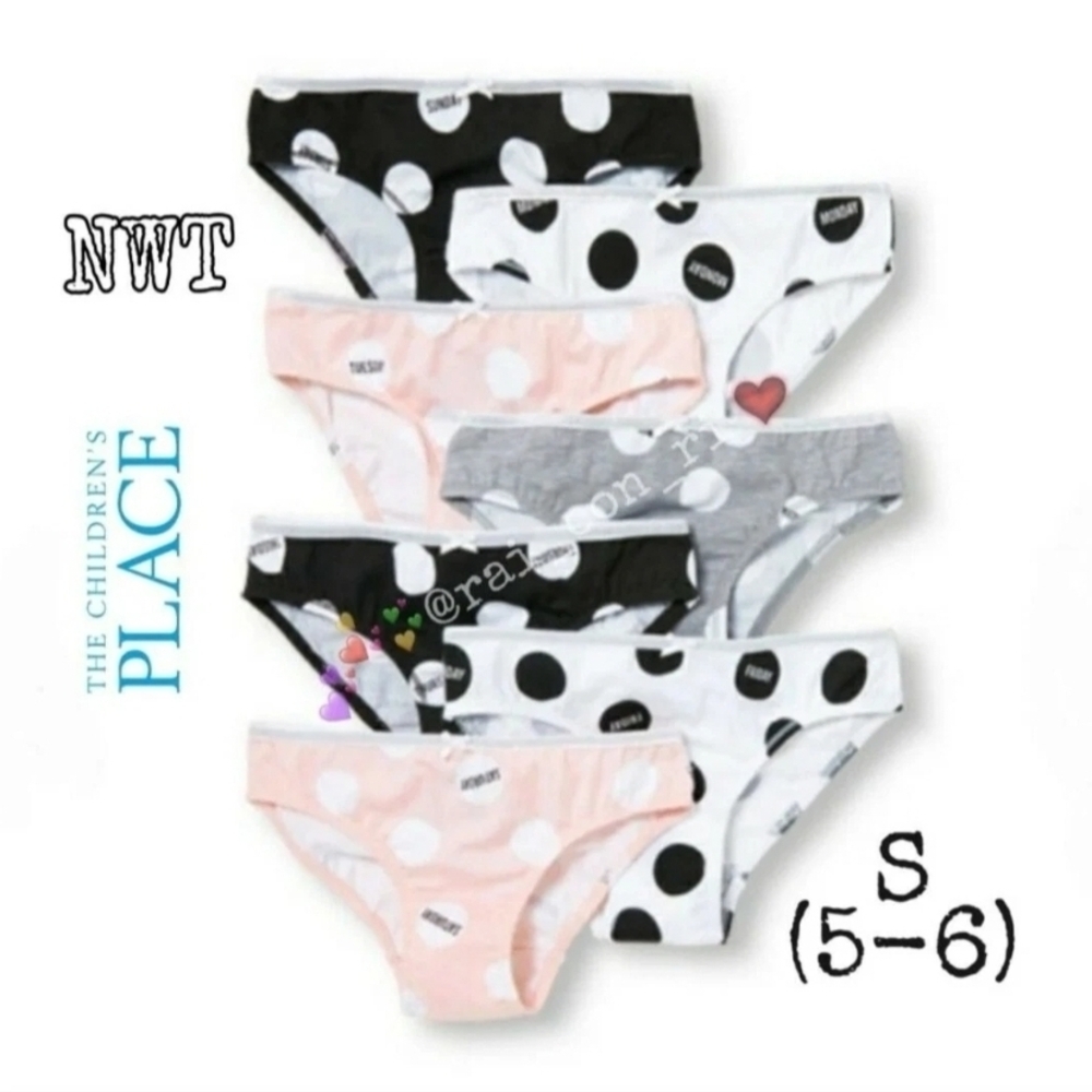 The Children's Place Kids Polka Dot Underwear Set - Black, White, Pink, Gray